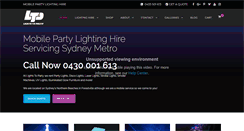 Desktop Screenshot of lightstoparty.com.au